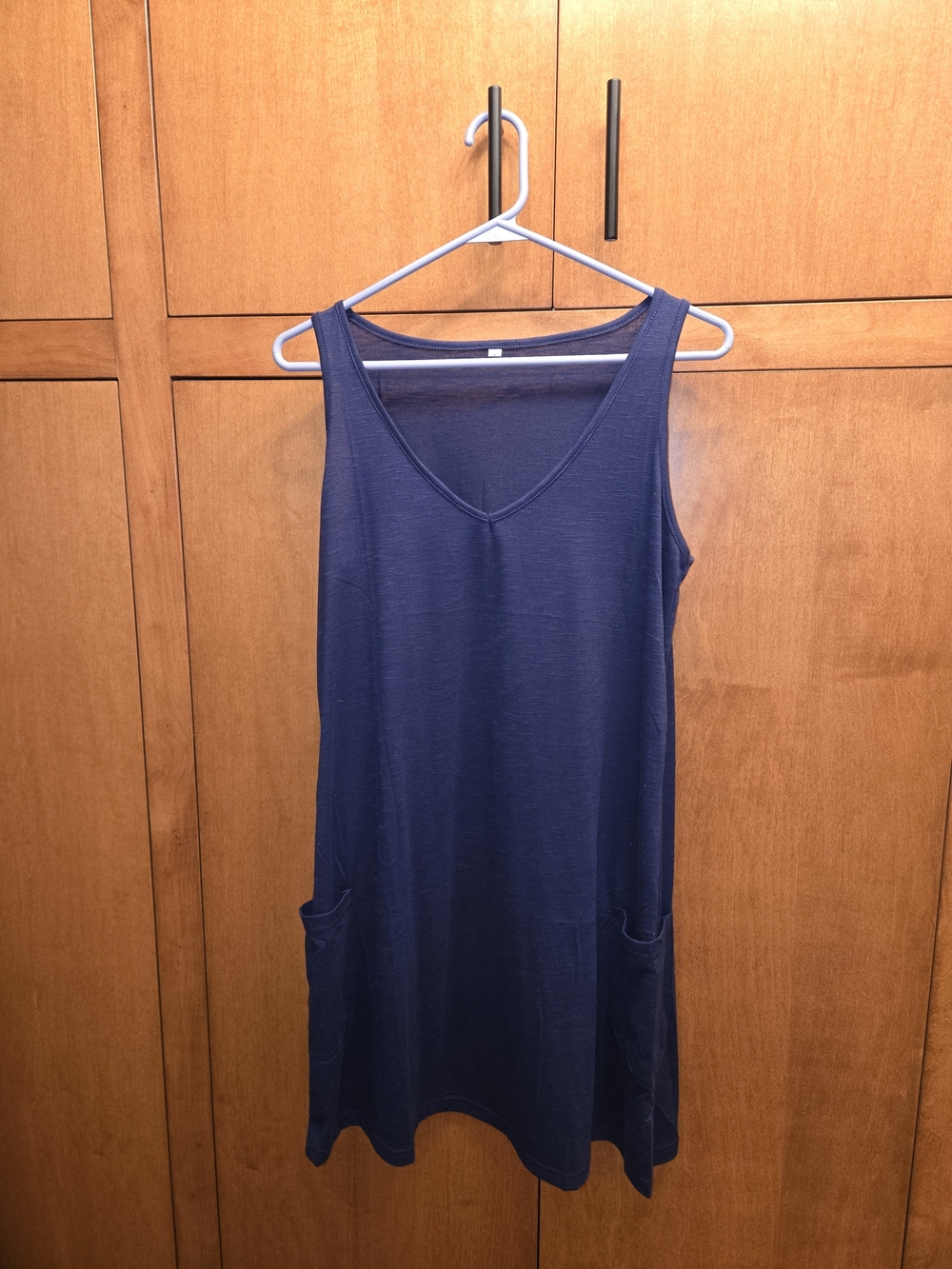 Women’s Navy V-Neck Swim Cover-Up Dress